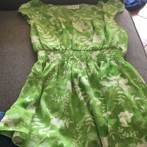Green flowy maternity top
